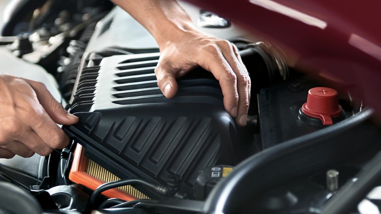  A MINI being cared for and polished during a service